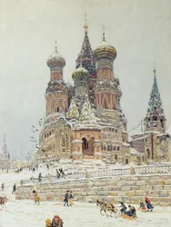 Basilius-Kathedrale, Roter Platz, Moskau, um 1917